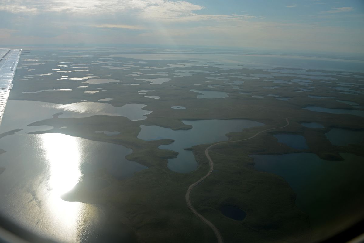 02B The Road Being Built From Inuvik To Tuktoyaktuk Northwest Territories From Airplane